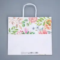 Пакет подарочный крафтовый, упаковка, &laquo;Самой прекрасной&raquo;, 32&times;28&times;15 см