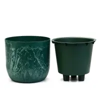 Кашпо со вставкой 1,9 л d18 см h16,5 см МИКРИТ зеленый слайн