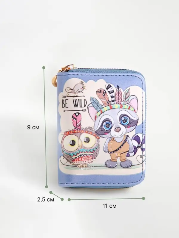 Кошелёк детский &laquo;Енот&raquo; Выбражулька, на молнии, серый