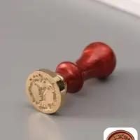 Печать для сургуча с пластиковой ручкой &laquo;Венок с буквой Y&raquo;, 2.5&times;2.5&times;6.3 см