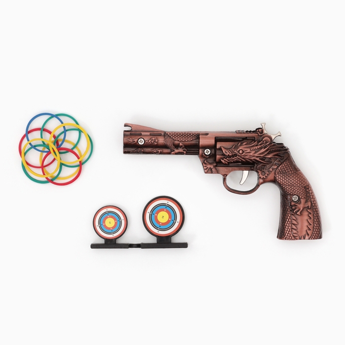 Сувенирное оружие Сувенирное оружие "Револьвер" резинкострел, 15см