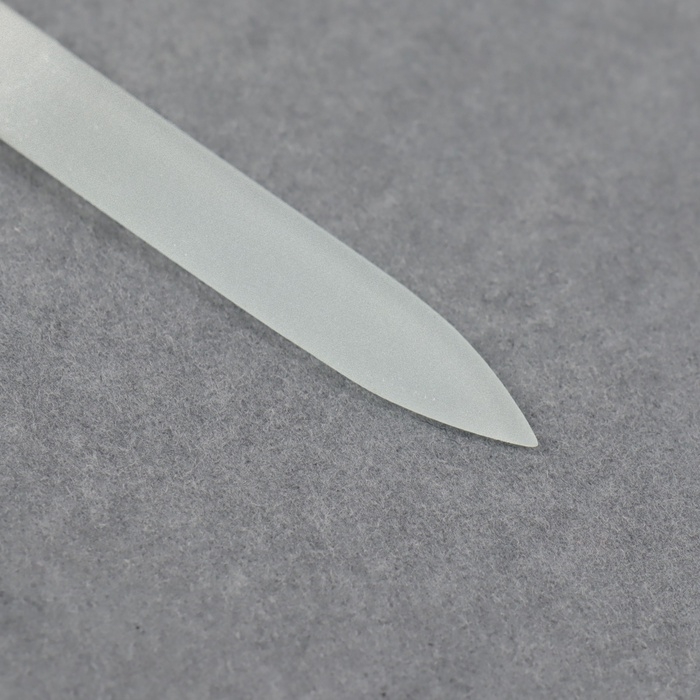 Пилка стеклянная для ногтей ZINGER, 9 см, в чехле, на блистере, цвет серебристый, FG-02-09