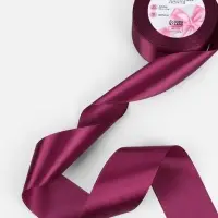 Лента атласная, 50 мм &times; 23 &plusmn; 1 м, цвет баклажановый №252