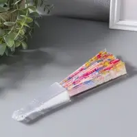 Веер складной пластик &laquo;Чайные розы&raquo;, блеск, 23 см