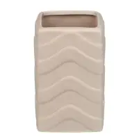 VETTA Стакан для ванной комнаты, керамика, 7x7x11,5 см, волны, персиковый