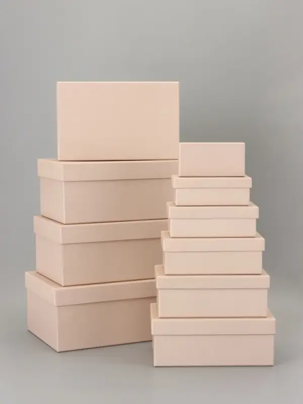 Набор подарочных коробок 10 в 1, молочный, 30×19×12 - 12×6.5×4 см