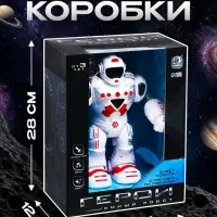 Робот &laquo;Герой&raquo;, световые и звуковые эффекты, работает от батареек, цвет красный