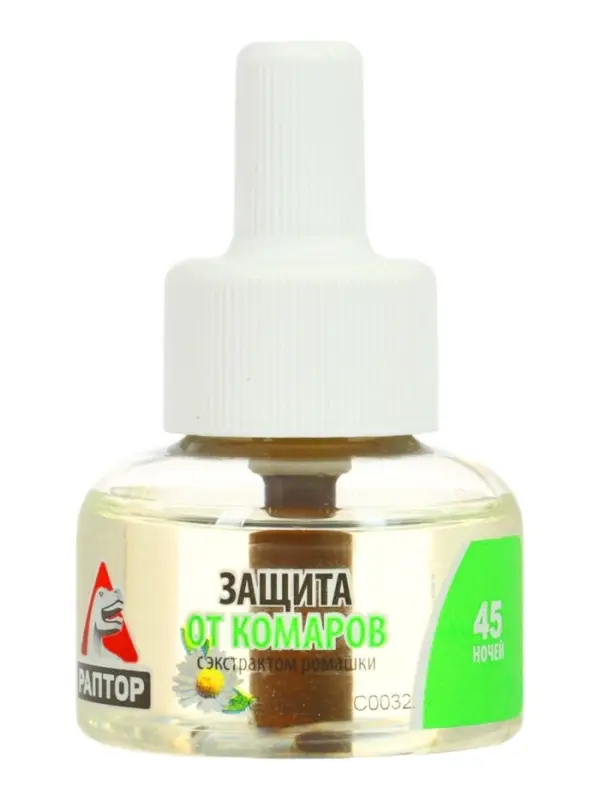 Дополнительный флакон-жидкость от комаров &laquo;Раптор&raquo;, с экстрактом ромашки, 45 ночей
