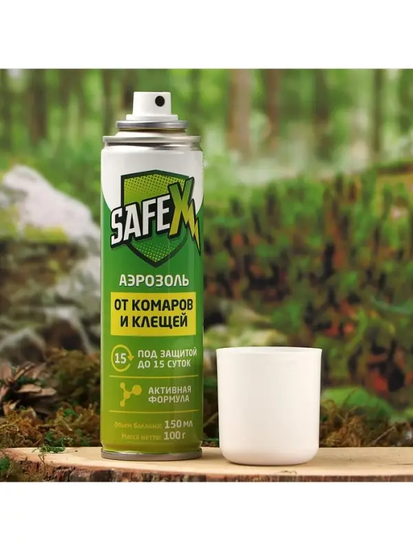 Аэрозоль Репеллент SAFEX, от клещей и комаров, 150 мл