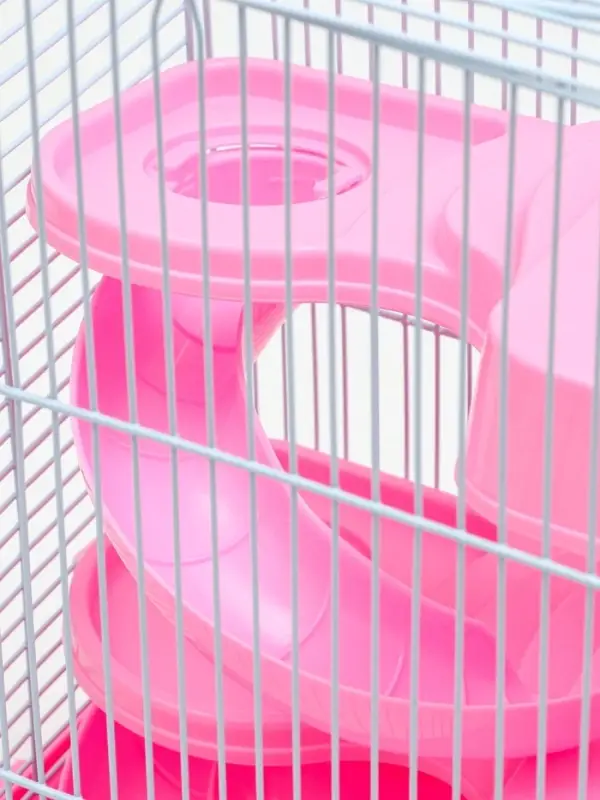 Клетка для мелких грызунов &laquo;Пижон&raquo;, с наполнением, 27&times;21&times;40 см, розовая