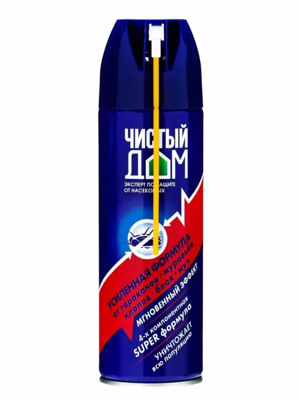 Аэрозоль от насекомых &laquo;Чистый дом&raquo;, от насекомых, усиленная формула, 400 мл