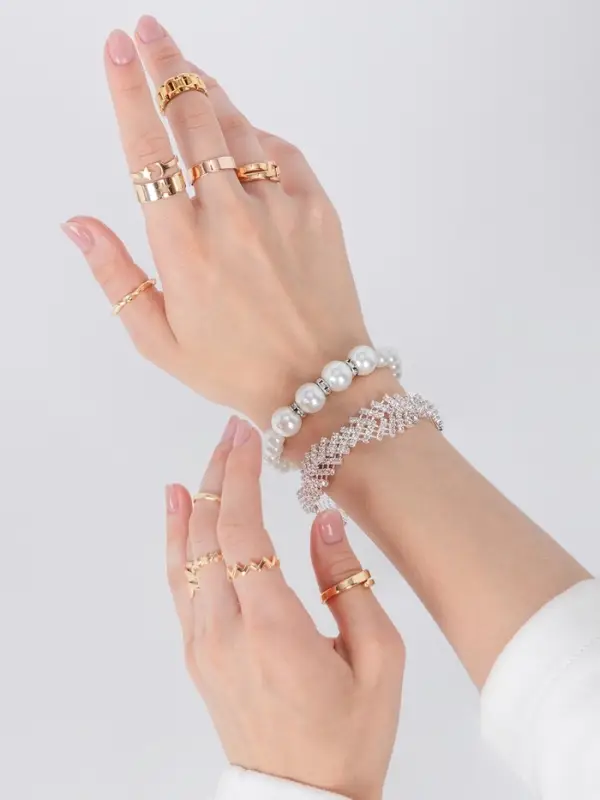 Браслет из бусин &laquo;Жемчуг. Невеста&raquo;, d=5.5 см, бусины 0.8 и 1.2 см, белый