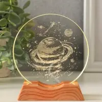 Сувенир стекло свет "Диск. Сатурн" 5хLED d=10 см, USB 10х4х11,4 см Сувенир стекло свет "Диск. Сатурн" 5хLED d=10 см, USB 10х4х11,4 см