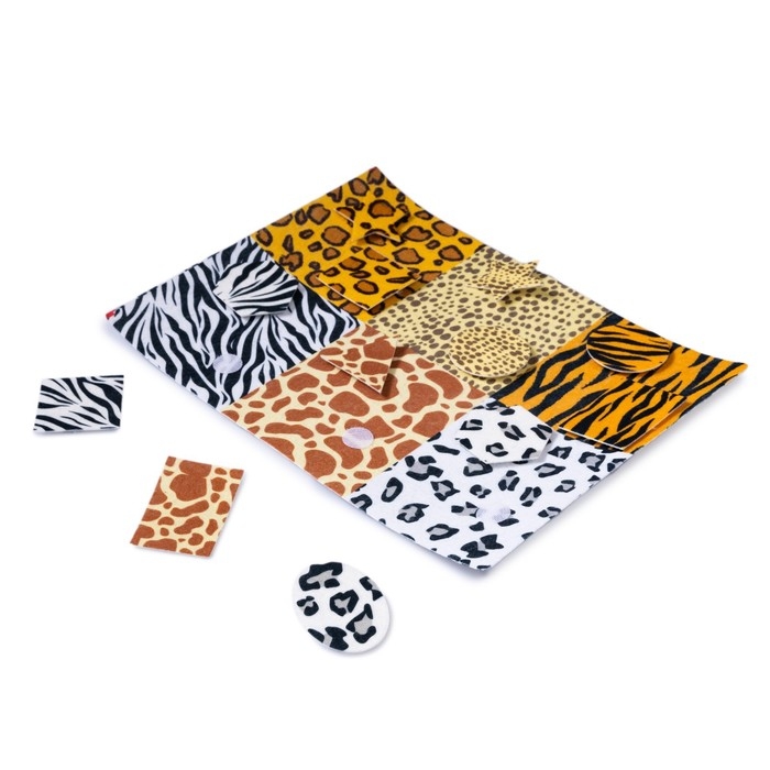 Игра на липучках «Методика Сегена», набор №4, из фетра Игра на липучках «Методика Сегена», набор №4, из фетра