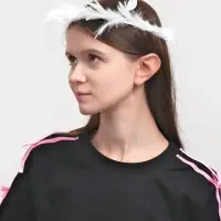 Венок на голову из перьев, белый Венок на голову из перьев, белый