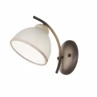 Бра настенное BayerLux &laquo;Джина&raquo;, 1хЕ27, 40 Вт, черно-бежевый, 22&times;15&times;16 см