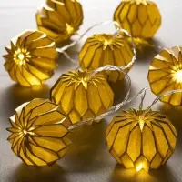 Гирлянда &laquo;Нить&raquo; 2 м с насадками &laquo;Серый фонарик&raquo;, IP20, прозрачная нить, 10 LED, от батареек АА&times;2, свечение тёплое белое