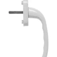 Ручка для окон ПВХ ТУНДРА, алюминий и пластик, 32 мм, цвет белый, набор 2 шт