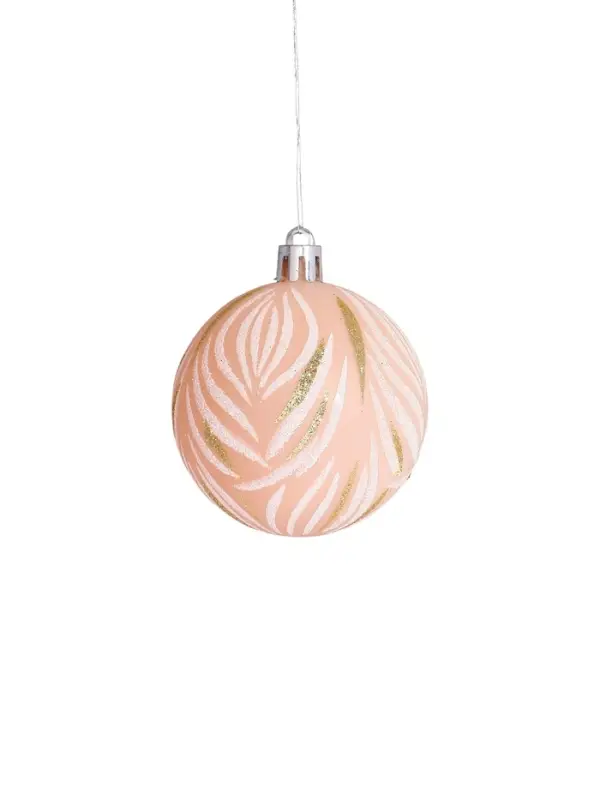 Ёлочные игрушки &laquo;Морозная росшивь&raquo;, шары новогодние, d=5.5 см, набор 9 шт., штрихи, МИКС