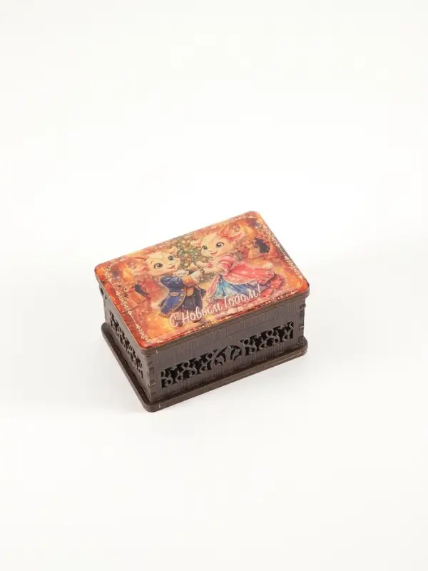 Шкатулка новогодняя &laquo;С Новым Годом!&raquo;, 9.5&times;6.5&times;5.3 см