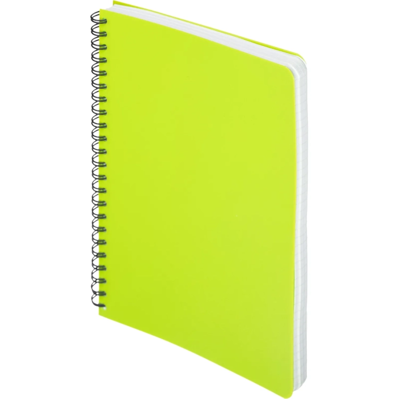 Бизнес-тетрадь А5,96л,кл,спир,пластик,тон.бл. Attache Bright colours Лайм