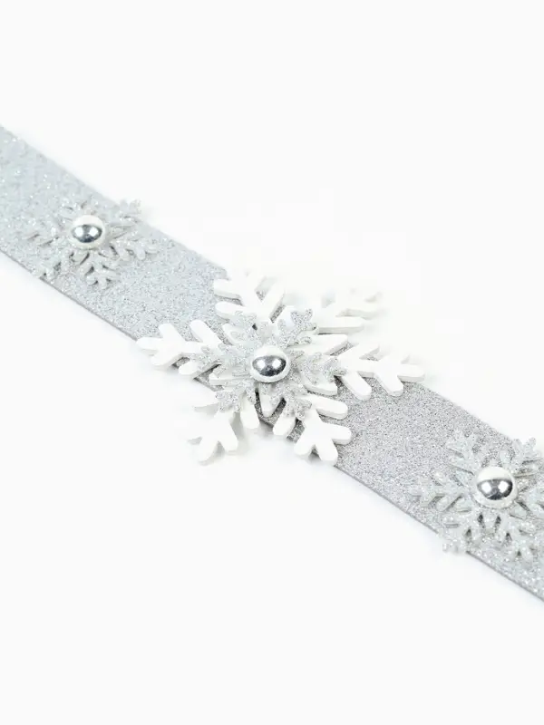 Карнавальный браслет  Карнавальный браслет "Снежинка", серебро