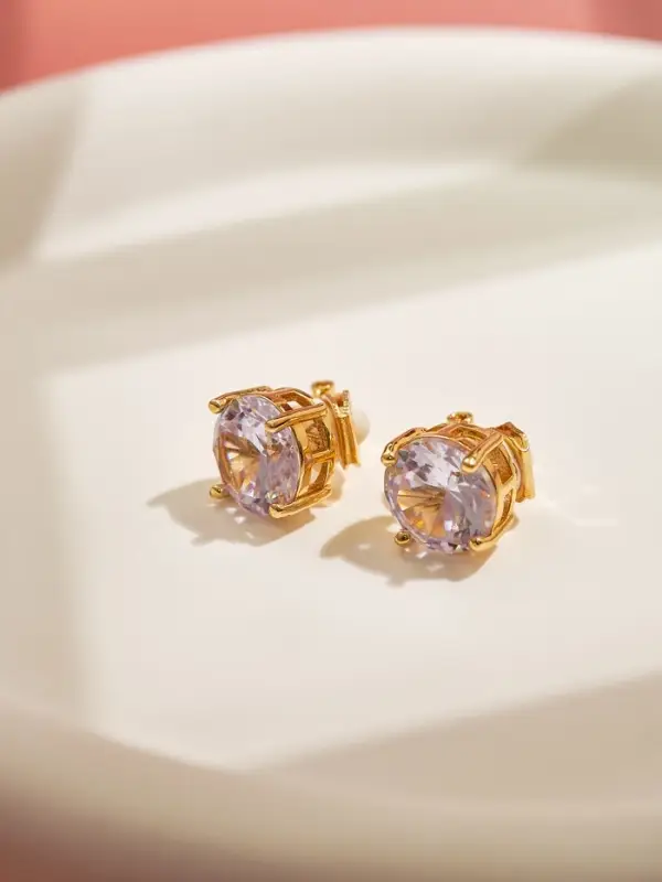 Серьги клипсы для ушей QF &laquo;Вечеринка&raquo;, крупные, белая в золоте