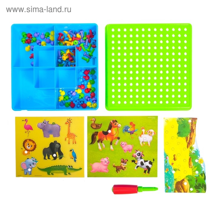 Конструктор винтовой «Конструктики: Животные», 105 деталей Конструктор винтовой «Конструктики: Животные», 105 деталей