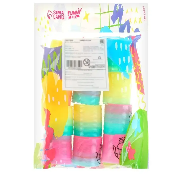 Пружинка - радуга «Мордочка», d=3.3 см, МИКС Пружинка - радуга «Мордочка», d=3.3 см, МИКС