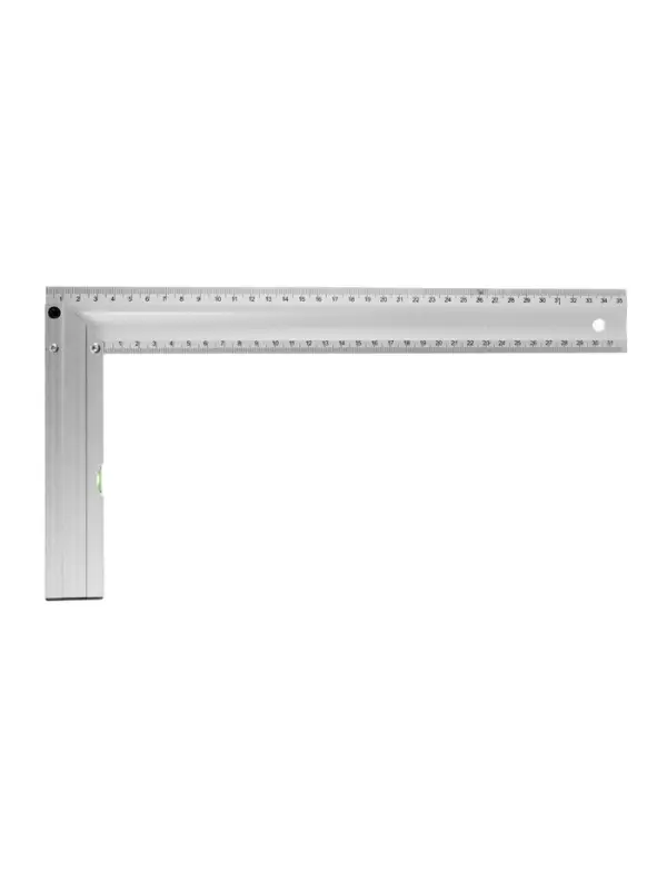 Угольник алюминиевый с уровнем ТУНДРА, 350 мм