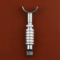 Нож поворотный для тиснения на коже, 9&times;2.7 см, цвет серебряный