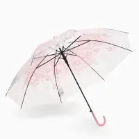 Зонт - трость полуавтоматический Spring, 8 спиц, R=46/52 см, D=92 см, МИКС