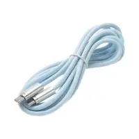 Кабель Type-C-Type-C, 3 А, 1.8 м, TPE, голубой