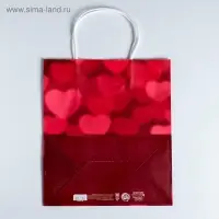 Пакет подарочный крафт, упаковка, All you need is love, 22&times;25&times;12 см