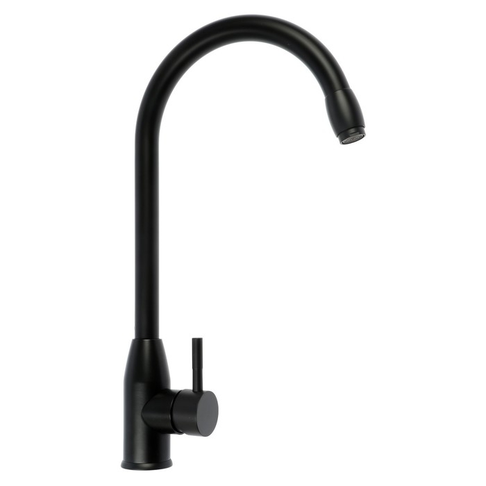 Смеситель для кухни  Смеситель для кухни "АМУР" BY2021-А ВК, однорычажный, высокий излив, черный