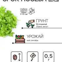 Семена Салат листовой &laquo;Веселая грядка&raquo;, смесь, 0.5 г, &laquo;Рецепты дедушки Никиты&raquo;