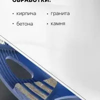 Чашка алмазная зачистная ТУНДРА, бумеранг, 125&times;22 мм