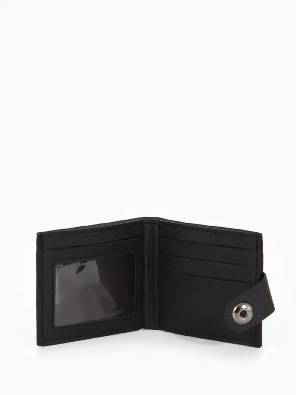 Портмоне мужское на магните, отдел для купюр, для карт, цвет чёрный