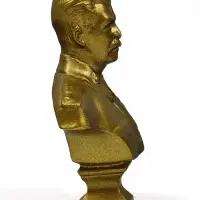 Бюст &laquo;Сталин И.В.&raquo;, фигурка гипс, состаренная латунь, 13&times;9&times;5 см