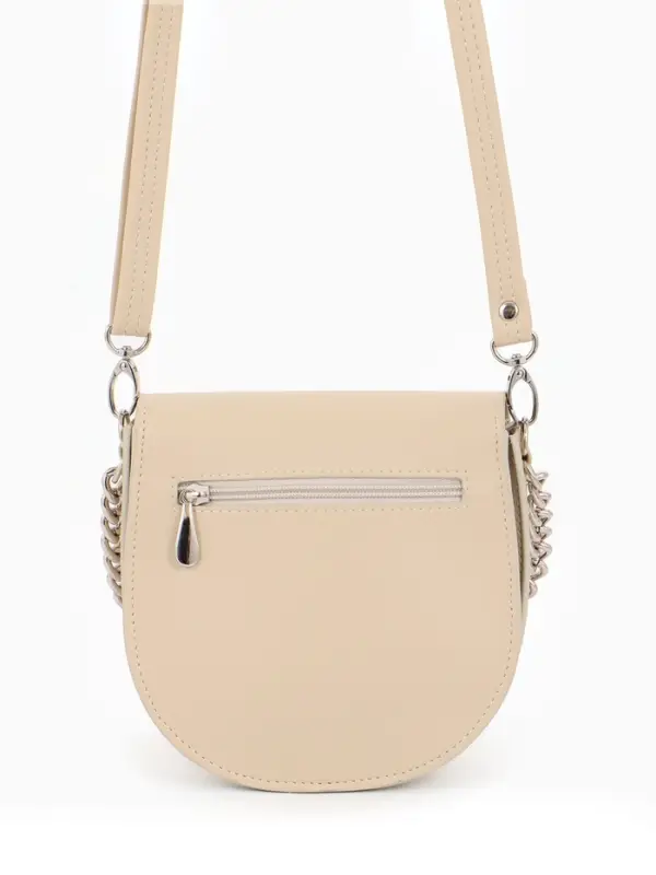 Сумка женская мессенджер TEXTURA на клапане, 17&times;10&times;18 см, бежевая