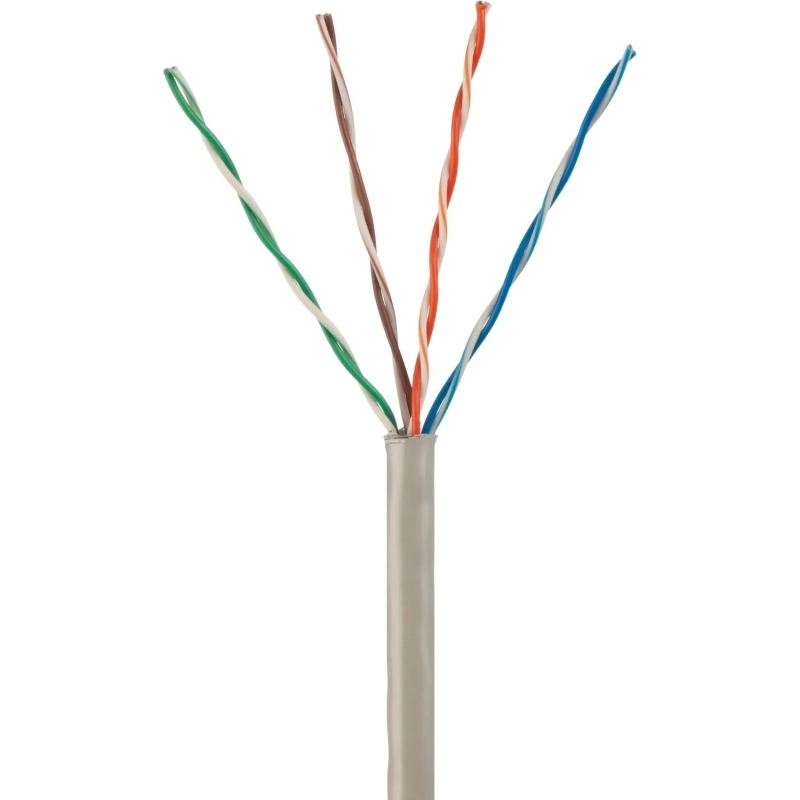 Кабель BigTech BT-CECR-012 CCA UTP 4 пары, кат.5e AWG25 PVC 100м сер