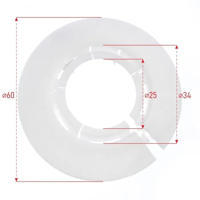 Обвод универсальный для труб Ф25-34мм  Обвод универсальный для труб Ф25-34мм "Идеал", 001 Белый
