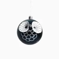 Ёлочные игрушки &laquo;Милая совушка&raquo;, шары новогодние, набор 3 шт., d=8 см, синий