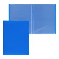 Папка с 10 вкладышами А4, 500 мкм, Calligrata, текстура &laquo;песок&raquo;, синяя