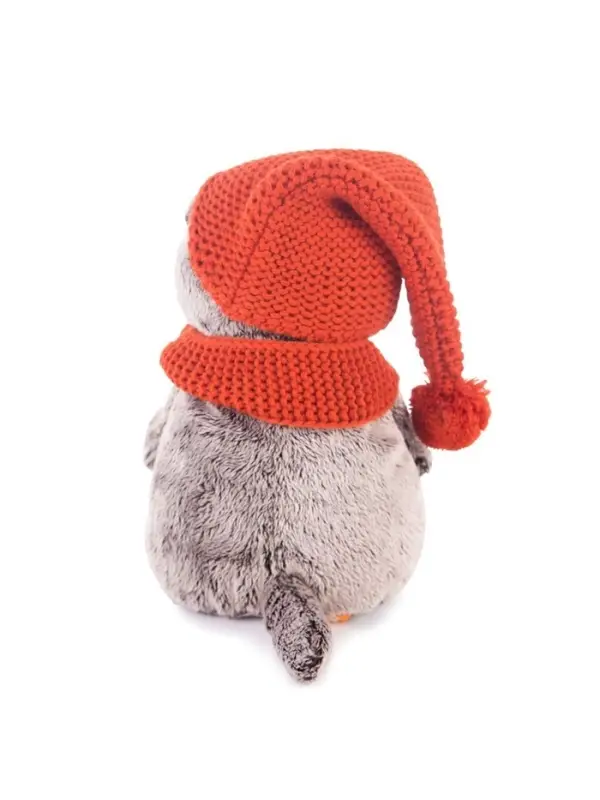 Мягкая игрушка &laquo;Басик&raquo; в вязаной шапке и шарфе, 22 см