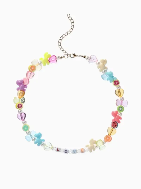 Бусы детские &laquo;Выбражулька. Игрушки&raquo;, 38 см, с удлинителем, разноцветные