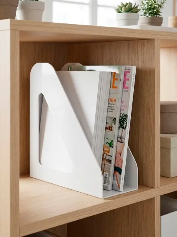 Лоток для бумаг Стамм &laquo;Фаворит&raquo;, А4, вертикальный, 1 отделение, белый, ширина 90 мм