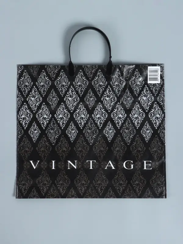 Пакет &laquo;Винтаж&raquo;, полиэтиленовый с пластиковой ручкой, 38&times;35 см, 110 мкм