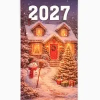 Календарь 2027 на ригеле &laquo;Атмосферный&raquo; 16.5&times;34 см