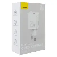 Переходник сетевого зарядного устройства на Type-C PD20W CCSUP-B02 Baseus белый